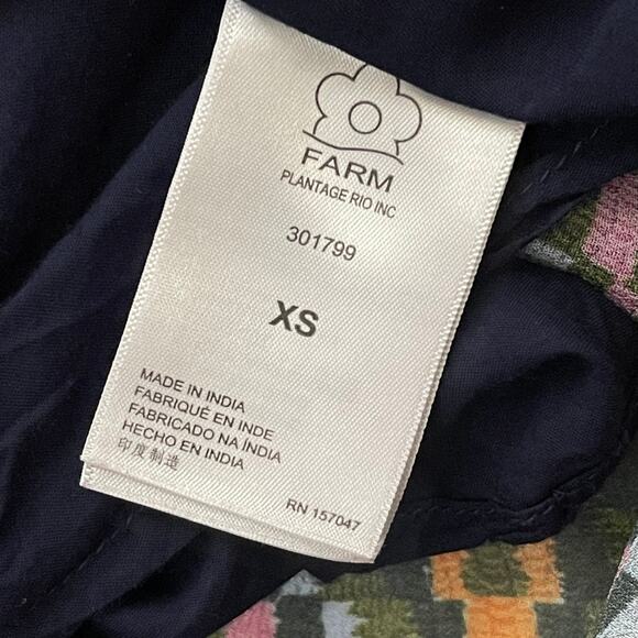 Farm Rio Beaded Tassel Tapestry Maxi Dress - Balloon Sleeves - Multicolor - XS - Picture 7 of 9